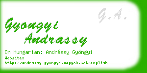 gyongyi andrassy business card